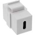 InLine USB 3.1 Snap-In module, USB-C F/F, white housing