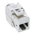 8 stuks Pack InLine Keystone RJ45 jack, shielded, Cat.6A, white