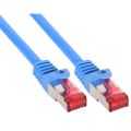 InLine Patch cable S/FTP (PiMf), Cat.6, blauw, halogeenvrij, 0.3m
