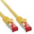 InLine Patch cable S/FTP (PiMf), Cat.6, halogeenvrij, geel, 0.3m