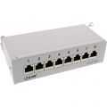 Patch Panel Cat.6A table  wall  8 Port light grey RAL7035