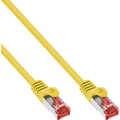 InLine Patch cable, S/FTP (PiMf), Cat.6, halogen-free, copper, yellow, 15m
