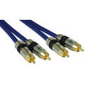 InLine Tulp audiokabel,  Premium, vergulde contacten, 2x Tulp M/M, 0.5m