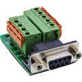 InLine Terminal block D-Sub 9 socket, spring clamp, screw lock
