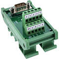 InLine D-Sub 9 terminal block, plug, screw terminal, top-hat rail
