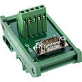 InLine D-Sub 9 terminal block, plug, screw terminal, top-hat rail