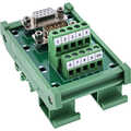 InLine D-Sub 9 terminal block, socket/plug, screw terminal, top-hat rail