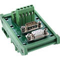 InLine D-Sub 9 terminal block, socket/plug, screw terminal, top-hat rail