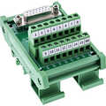 InLine D-Sub 15 terminal block, socket, screw terminal, for top-hat rail