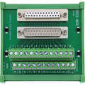 InLine D-Sub 25 terminal block, plug/socket, screw terminal, for top-hat rail