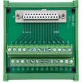 InLine D-Sub 25 terminal block, socket, screw terminal, for top-hat rail