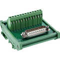 InLine D-Sub 25 terminal block, plug, screw terminal, top-hat rail, numbered