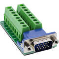 InLine Terminal block, VGA (HD15), plug, 2-row, screw terminal