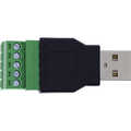 InLine USB-A plug to terminal block, 5-pin, without cable