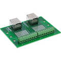 InLine Terminal block, 2x RJ45 socket, straight, for top-hat rail