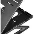 Notebook stand, foldable, height adjustable, black