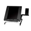 Notebook stand, foldable, height adjustable, black