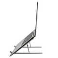 Notebook stand, foldable, aluminum, silver