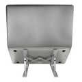 Notebook stand, foldable, aluminum, silver