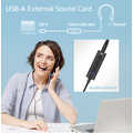 Van USB-A naar 3,5mm jack 0.5 meter External Sound Card