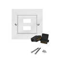 HDMI wall plate with coupler HDMI Female/Female, 2-ports, white