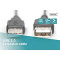 USB extension cable, type A M/F, 1.8m, USB 2.0 suitable, bl