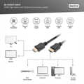 HDMI High Speed Connection Cable, Type A M/M, 10.0m, Full HD, 1080P@60Hz, gold, bl