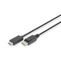 DisplayPort Adapter Cable, Type DP-HDMI A M/M, 2.0m, w/lock,4K@60Hz, DP 1.2, HDMI 2.0, bl