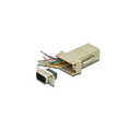 Adaptor, DB9, RJ45, Modular DB9 M, RJ45 F