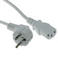ACT Netsnoer Schuko CEE 7/7 male (haaks) - C13 IEC 60320 wit 5 m