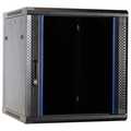 12U wandkast ongemonteerd met glazen deur 600x600x635mm (BxDxH)