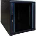 12U mini serverkast met glazen deur 600x600x720mm (BxDxH)