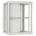15U witte wandkast met glazen deur 600x600x770mm (BxDxH)