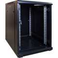 15U mini serverkast met glazen deur 600x1000x860mm (BxDxH)