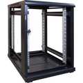 15U mini serverkast met glazen deur 600x1000x860mm (BxDxH)