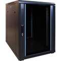 15U mini serverkast met glazen deur 600x1000x860mm (BxDxH)