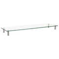 aanbieding Glass tabletop monitor riser, 1m long, max. 20 kg