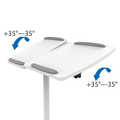 Projector/laptop trolley, height adjustable, tilt, 10 kg max. White