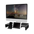 Ergonomic tabletop monitor riser, 420-520 mm long