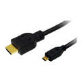 HDMI cable, Micro-D/M to A/M, 4K/30 Hz, black, 1,5 m