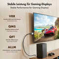 HDMI cable, A/M to A/M, 8K/60 Hz, 48 Gbps, metal, nylon, black/grey, 0.5 m