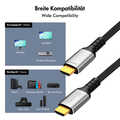 HDMI cable, A/M to A/M, 8K/60 Hz, 48 Gbps, metal, nylon, black/grey, 0.5 m