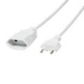 Power cord extension, Euro CEE 7/16, 2m, white