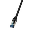 Patch cable, PUR, Cat.6A, S/FTP, black, 1m