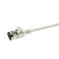 Slim CAT6A patchkabel U/FTP PIMF SlimLine wit 0,5m