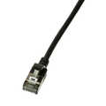 Slim CAT6A patchkabel U/FTP PIMF SlimLine zwart 1,5m