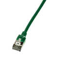 Slim CAT6A patchkabel U/FTP PIMF SlimLine groen 0,15m