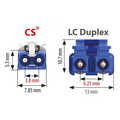 Duplex singlemode patchkabel met CS connector en LC uniboot connector 2 meter