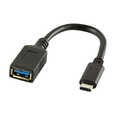 USB 3.2 Gen 1 adapter, USB-C/M to USB-A/F, black, 0.15 m
