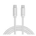 USB 3.2 Gen2 Type-C cable, C/M to USB-C/M, E-mark, PD, 4K/60 Hz, white, 1 m